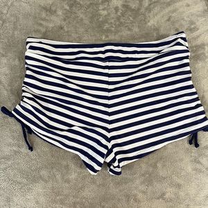 ESPRLIA High Waisted Swim Bottoms Blue Navy Shorts Plus Sz 16W